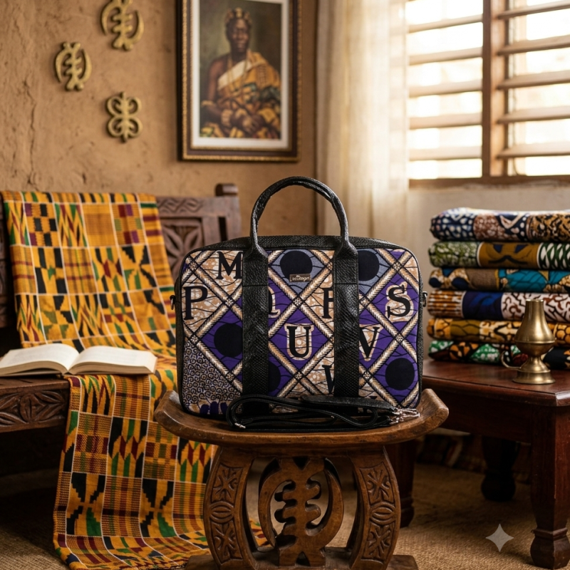 Waxprint Laptop Bag
