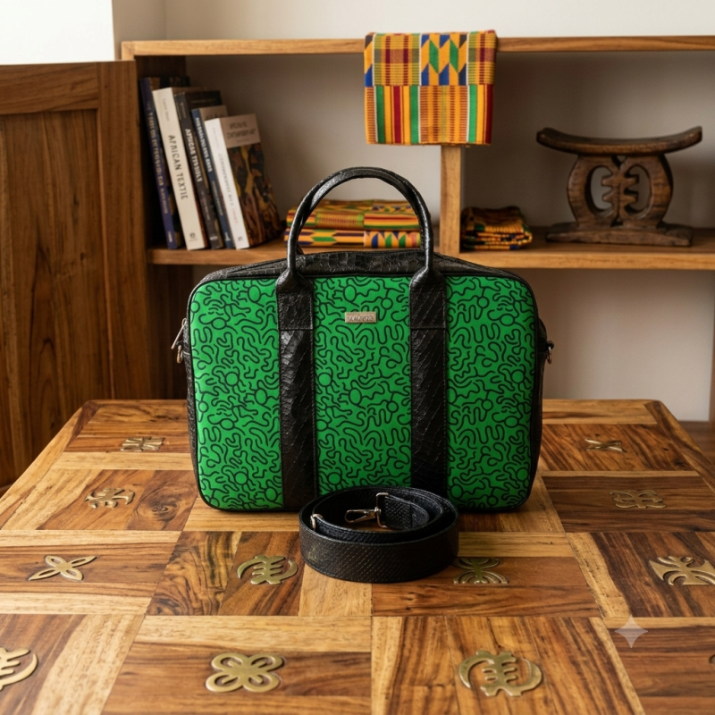 Waxprint Laptop Bag