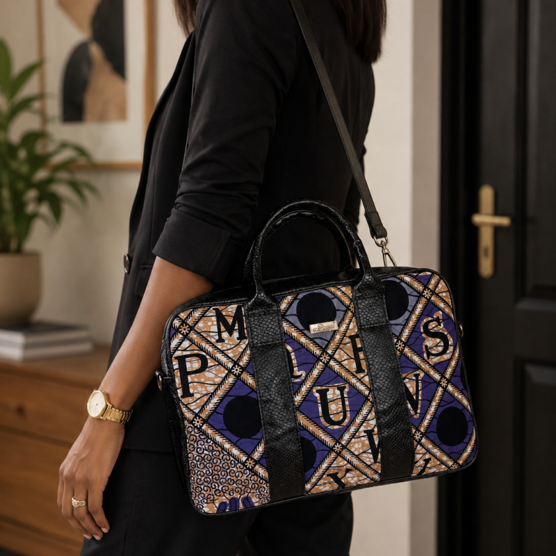 Waxprint Laptop Bag