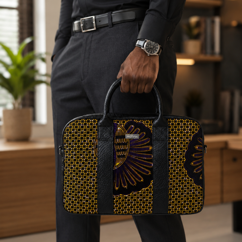 Waxprint Laptop Bag