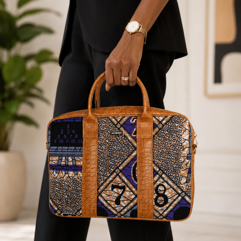 Waxprint Laptop Bag