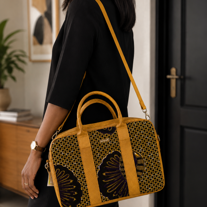 Waxprint Laptop Bag